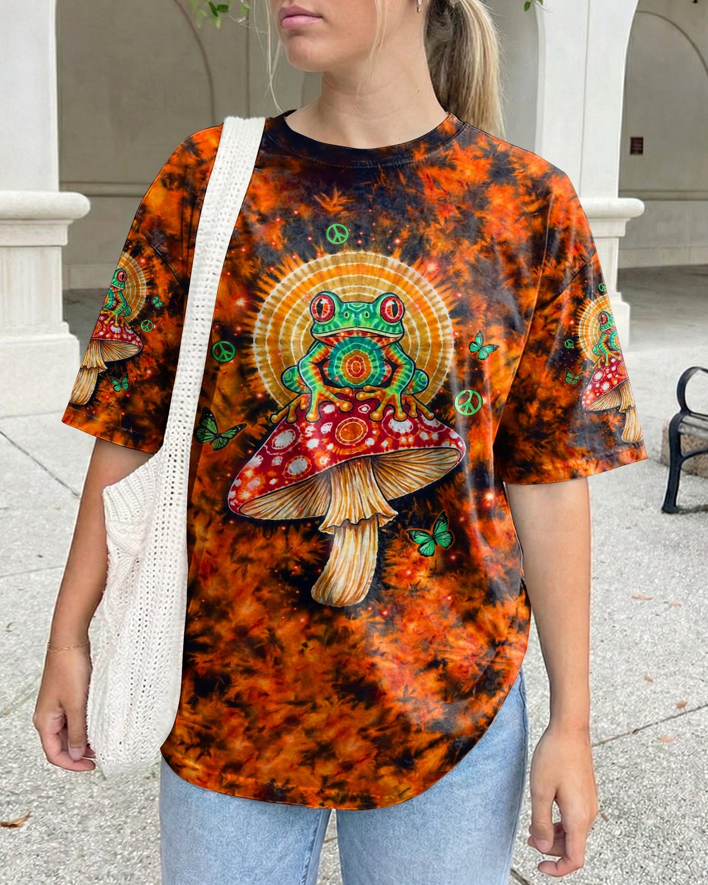 JUST BREATHE FROG SWIRL ALL OVER PRINT  - TLHN2404261