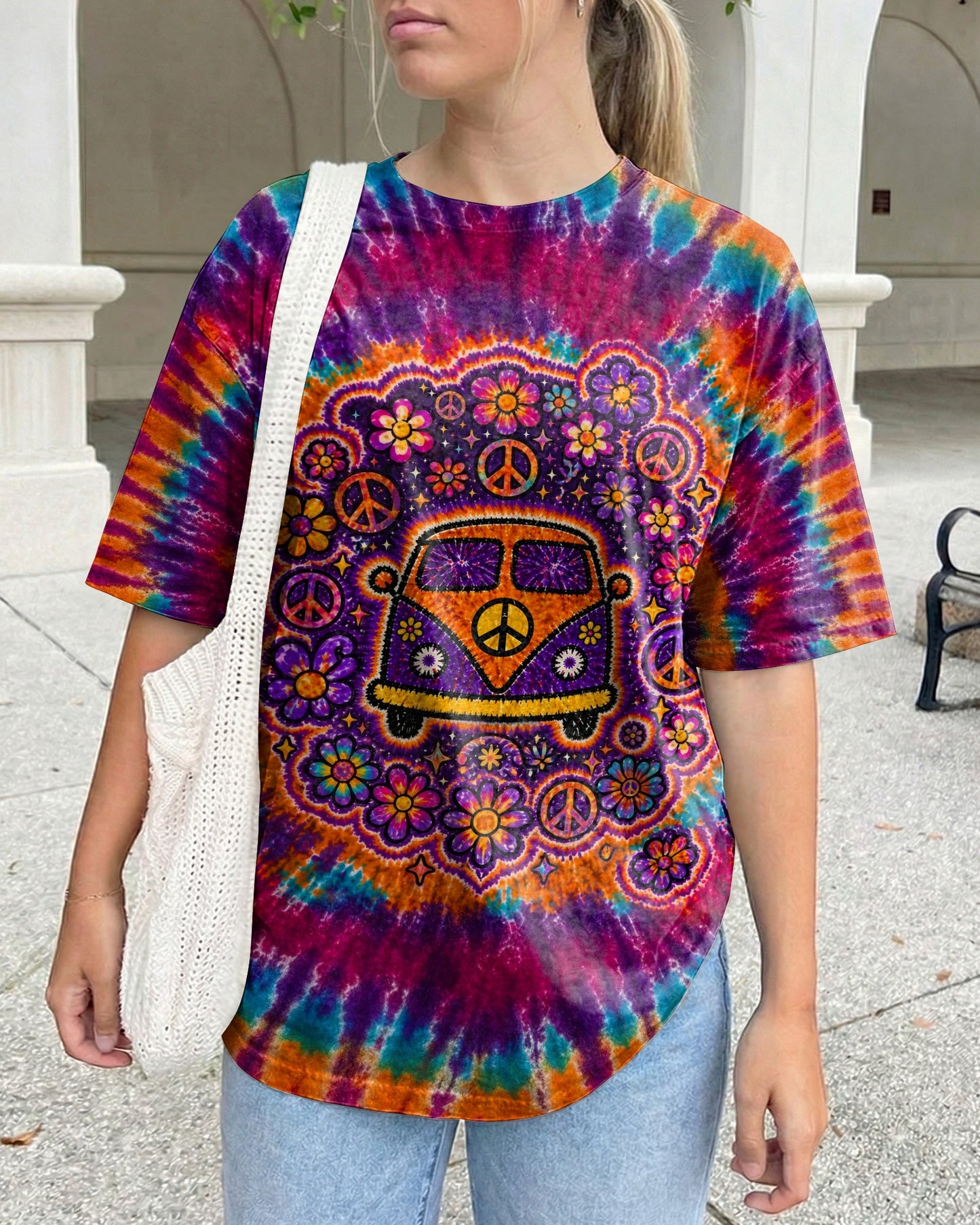 RUNNING AGAINST THE WIND BUS SWIRL ALL OVER PRINT   - TLTW2404263