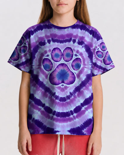 PAW PRINT PURPLE KIDS ALL OVER PRINT - TYQY1106263