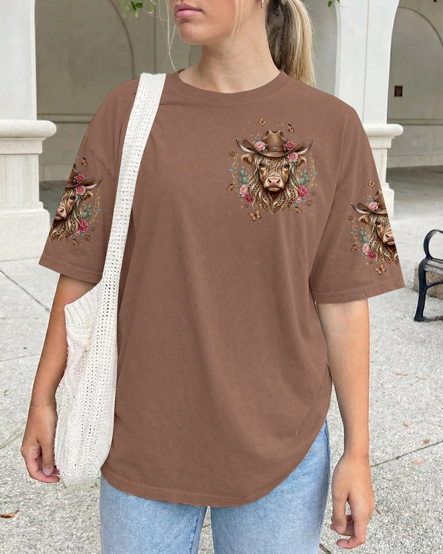 LITTLE COUNTRY LOTTA ATTITUDE COW ALL OVER PRINT  - TLTW1006264