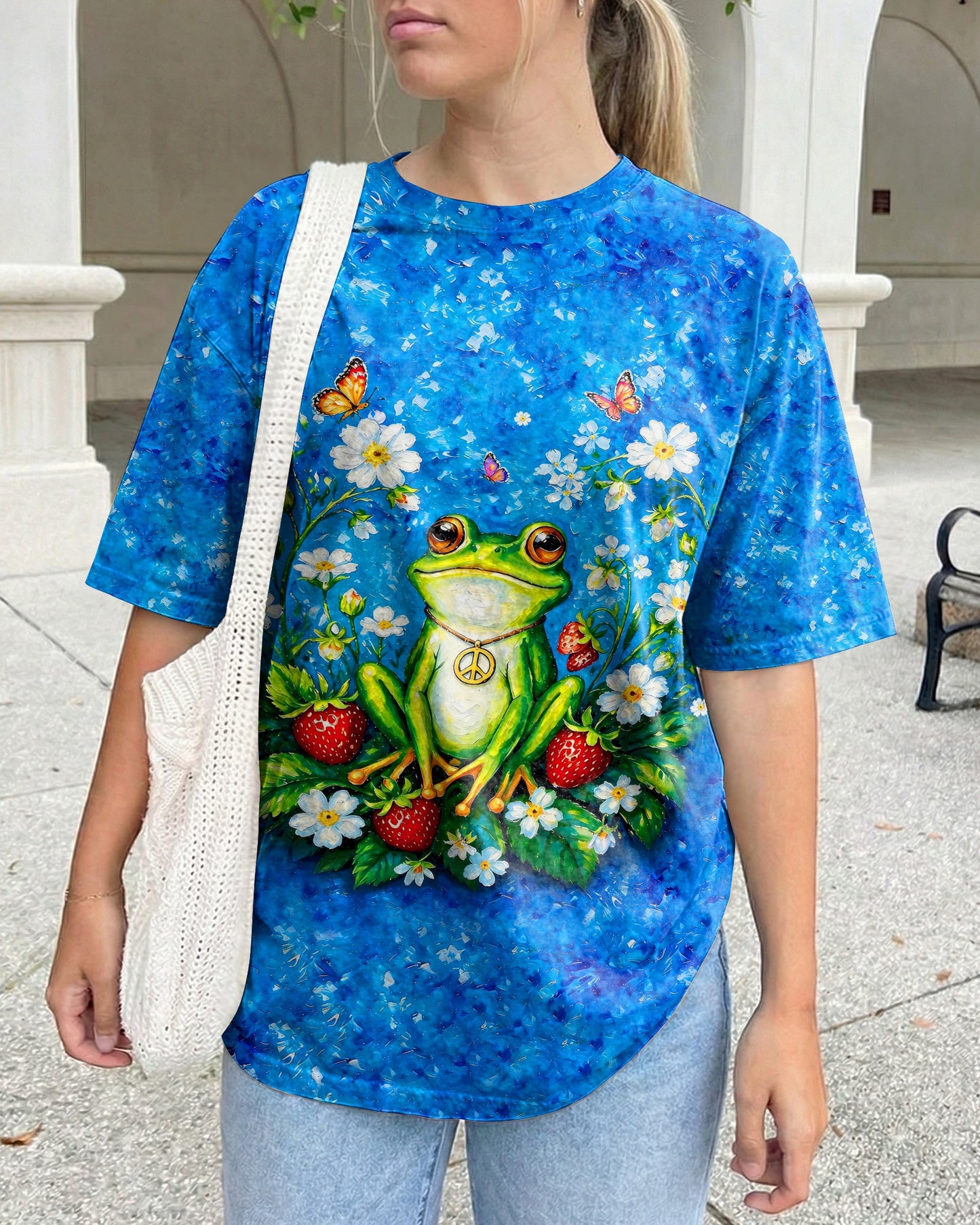 BE YOU THE WORLD WILL ADJUST FROG ALL OVER PRINT - TLHG0805264