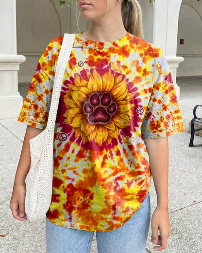 YOU ARE MY SUNSHINE PAW PRINT SUNFLOWER BURST ALL OVER PRINT  - TLTW3006264