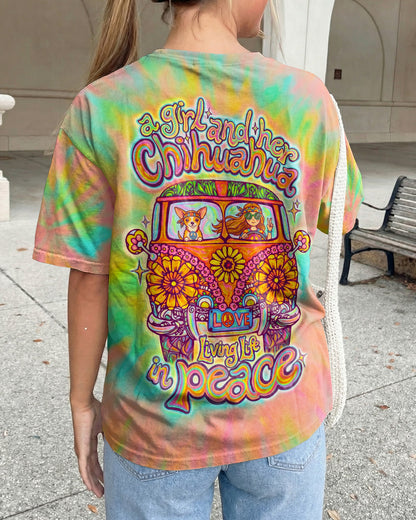 A BOHO GIRL & CHIHUAHUA COLORFUL ALL OVER PRINT - KM1304261