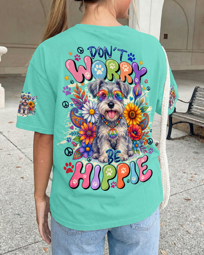 DON'T WORRY BE HIPPIE SCHNAUZER DOG ALL OVER PRINT - TYQY0605261