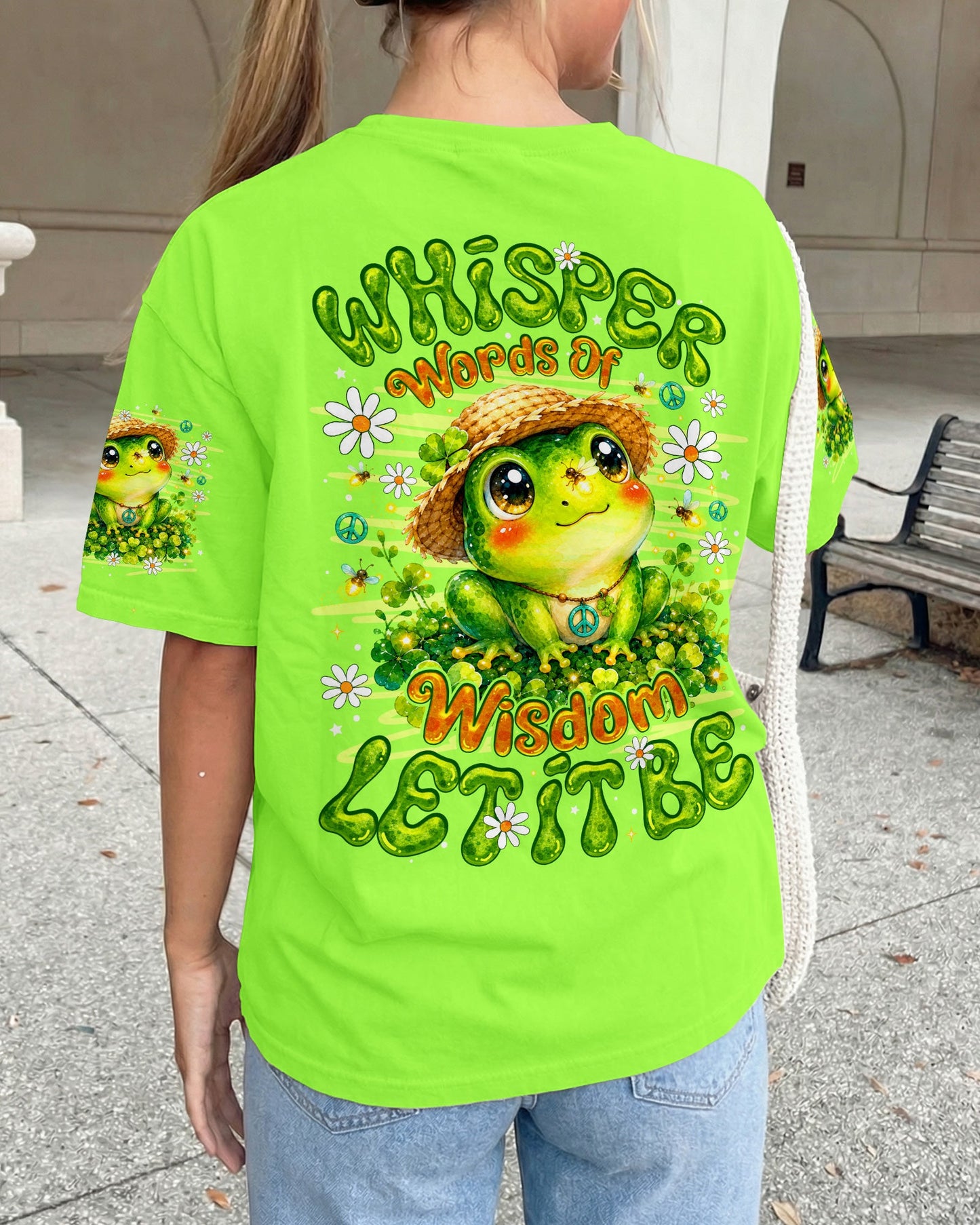 WHISPER WORDS OF WISDOM LET IT BE FROG ALL OVER PRINT -  TLNO0707262