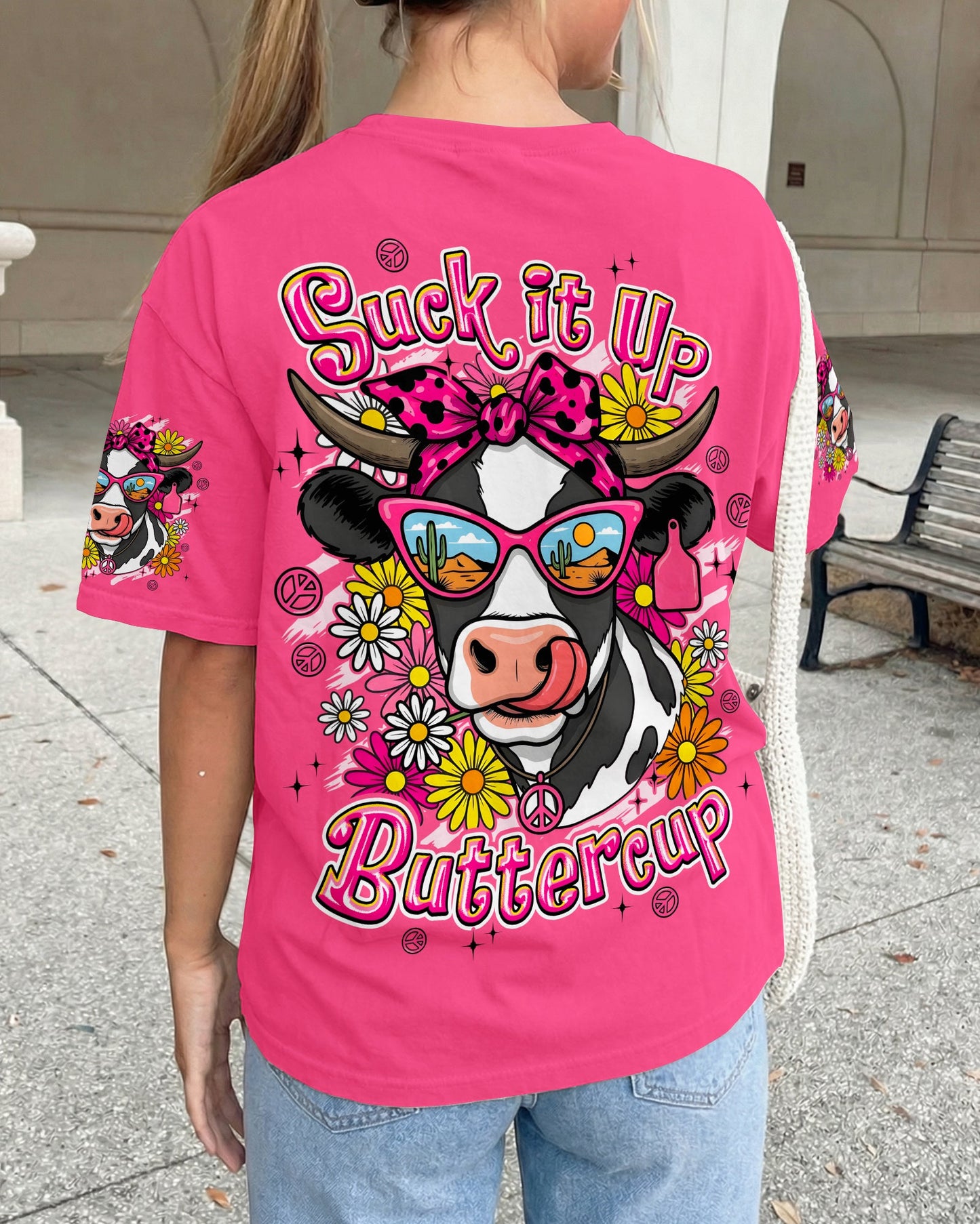 SUCK IT UP BUTTERCUP COW ALL OVER PRINT - TYPQ1306262