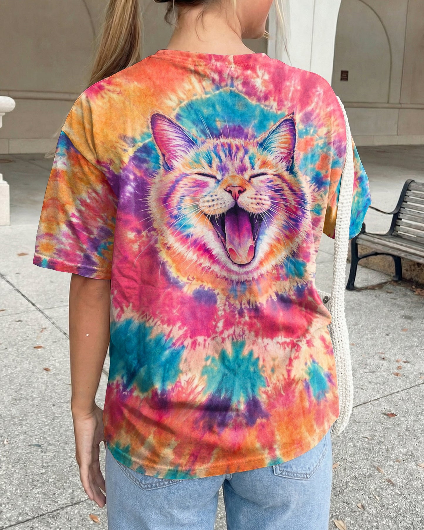 JOYFUL CAT WATERCOLOR PATTERN  ALL OVER PRINT - TLNO2404261