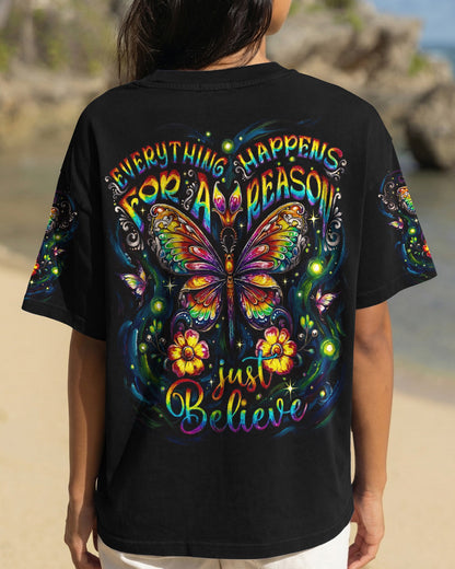 JUST BELIEVE BUTTERFLY GLOW ALL OVER PRINT - KM2404261