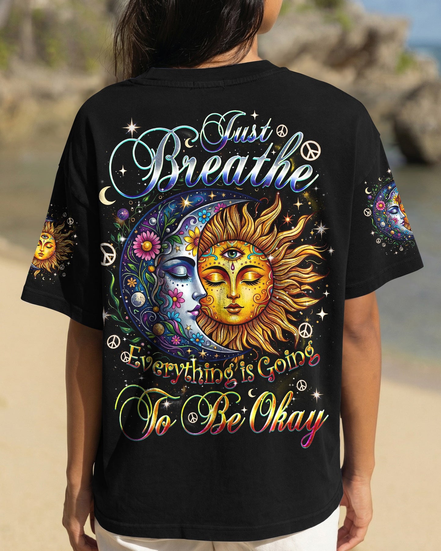 JUST BREATHE SUN AND MOON ALL OVER PRINT - TYQY2104261