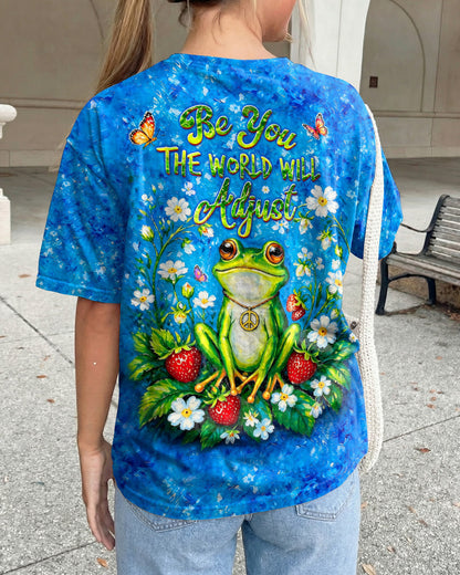 BE YOU THE WORLD WILL ADJUST FROG ALL OVER PRINT - TLHG0805264