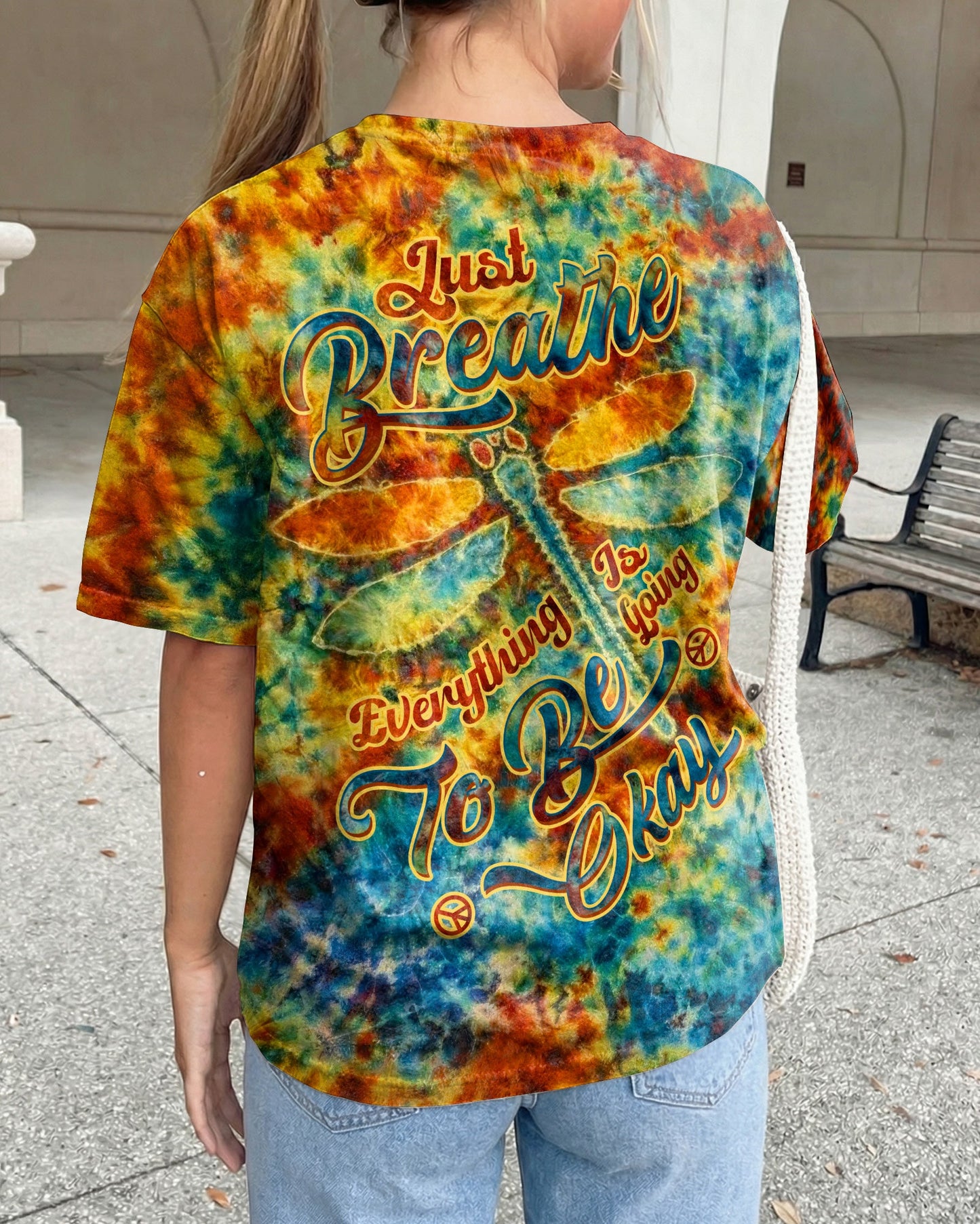 JUST BREATHE DRAGONFLY SWIRL  ALL OVER PRINT  - TLTW1704261