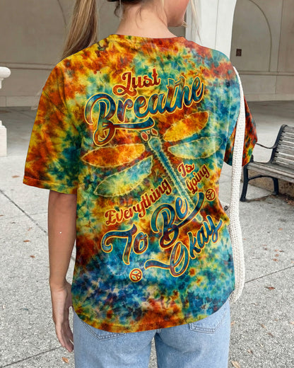 JUST BREATHE DRAGONFLY SWIRL  ALL OVER PRINT  - TLTW1704261