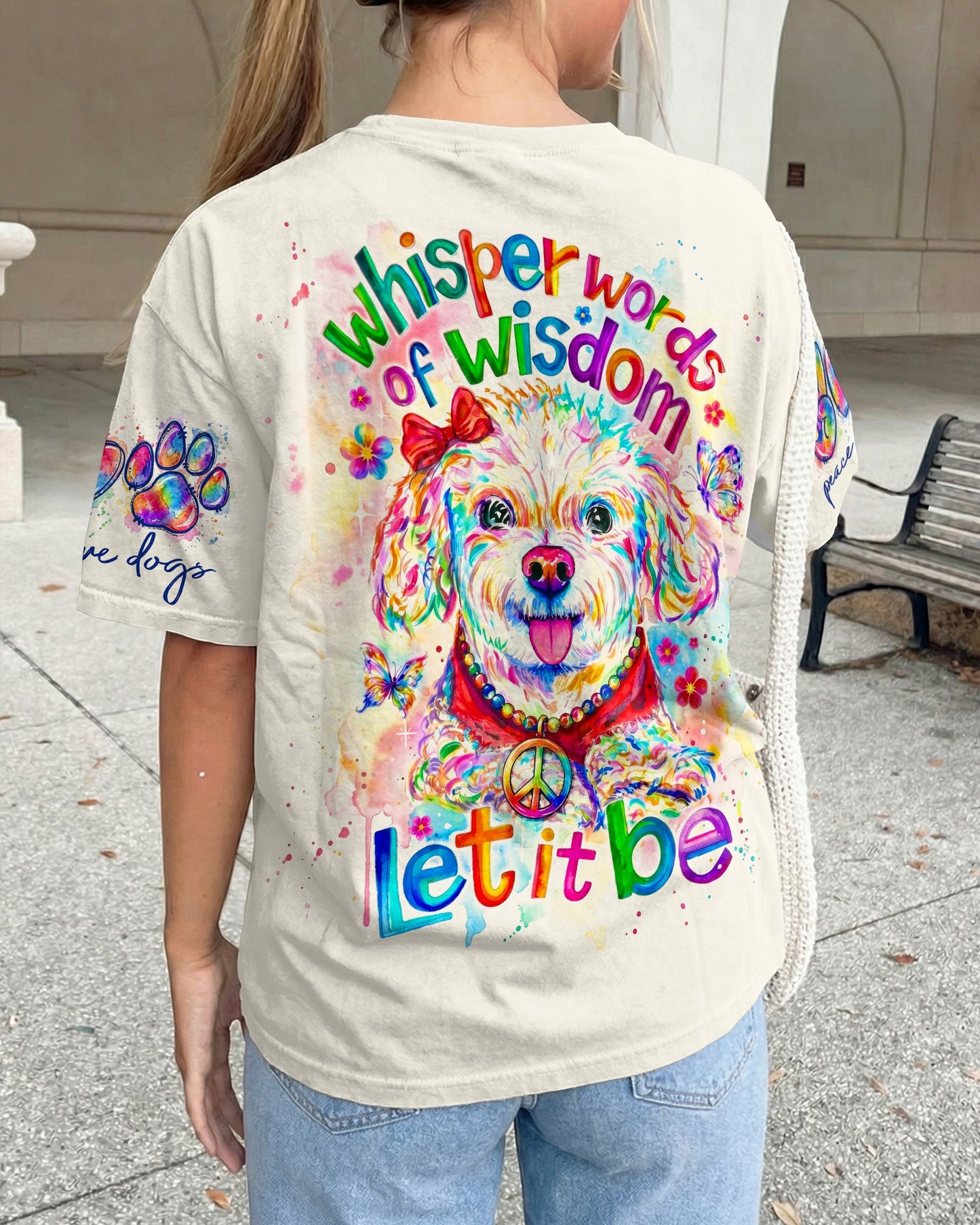 WHISPER WORDS OF WISDOM LET IT BE POODLE DOG ALL OVER PRINT - RI0705261