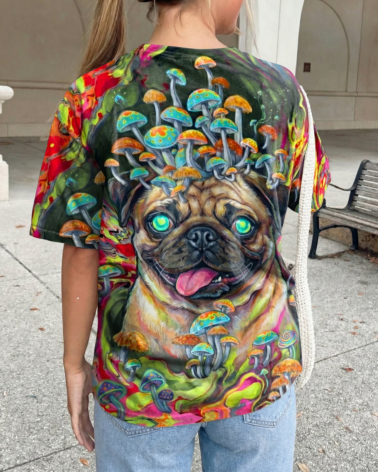 VIBRANT PUG MAGIC MUSHROOM ALL OVER PRINT - RITD0906261