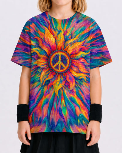 SUNFLOWER PEACE BURST KIDS SHIRT  - TLTW2906266