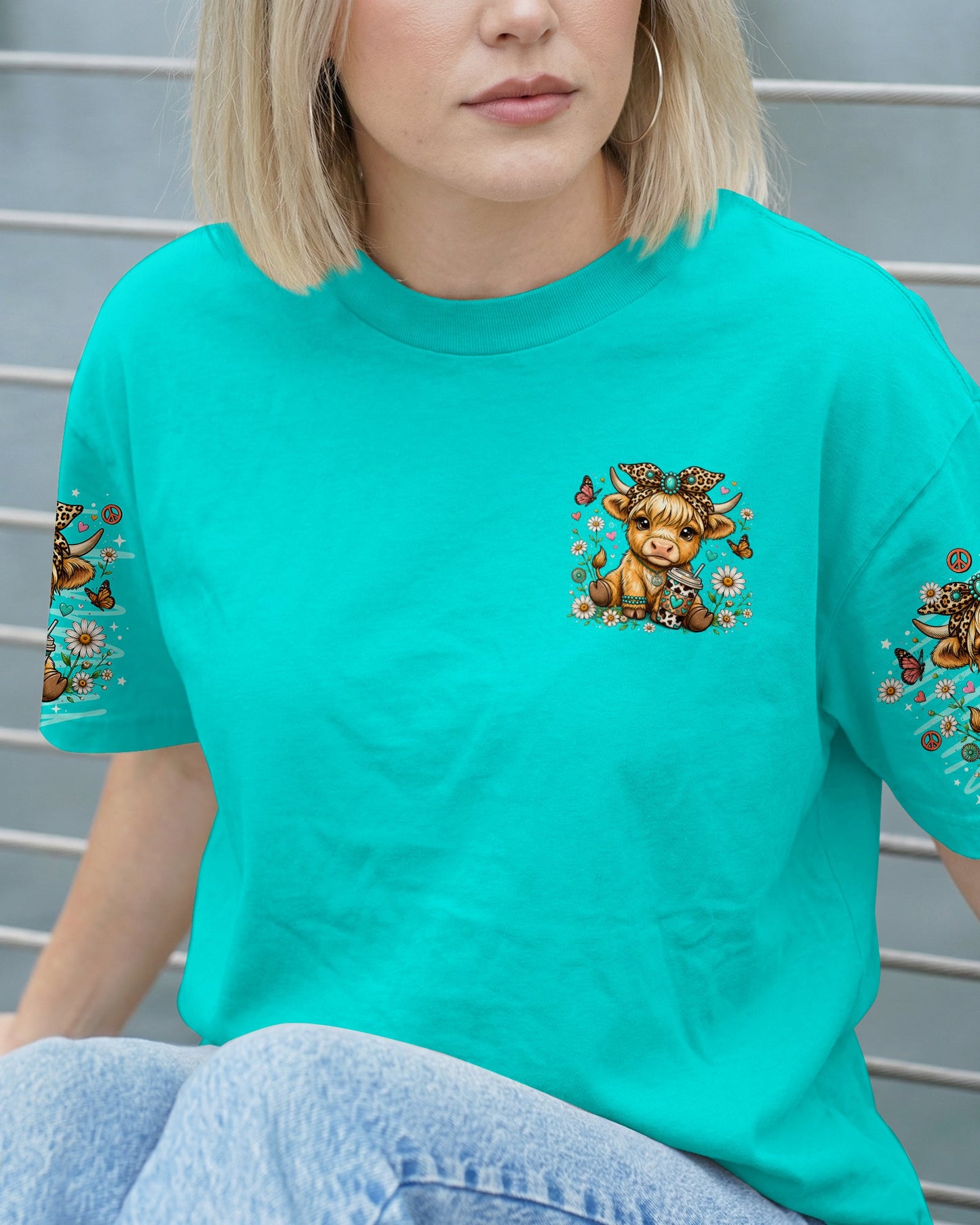 LITTLE COUNTRY LOTTA ATTITUDE COW ALL OVER PRINT  - TLNO0906263