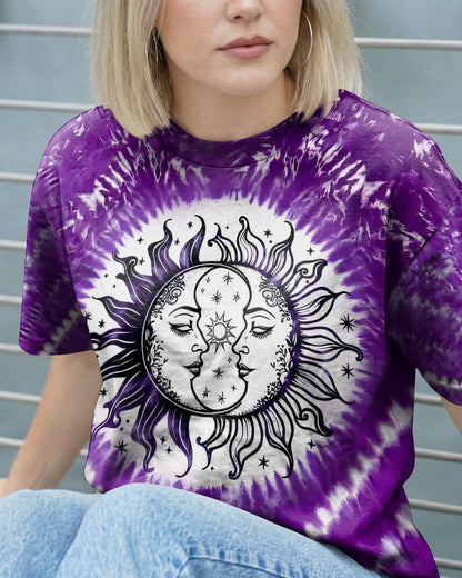 SUN MOON AND STARS PURPLE ALL OVER PRINT - TYQY1504261