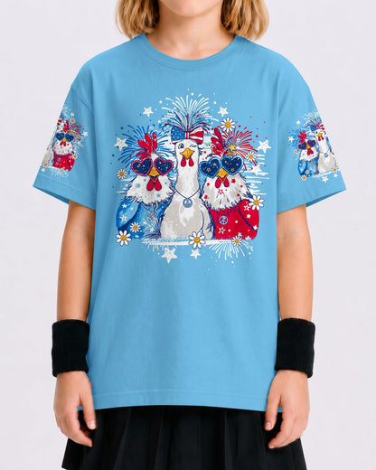 CHICKA BOOM BOOM HIPPIE CHICKEN KIDS ALL OVER PRINT - TY0406262