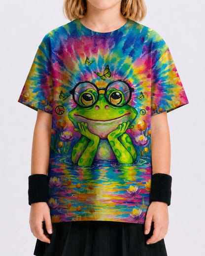 BE YOU THE WORLD WILL ADJUST FROG KIDS ALL OVER PRINT  - TLTW1106261