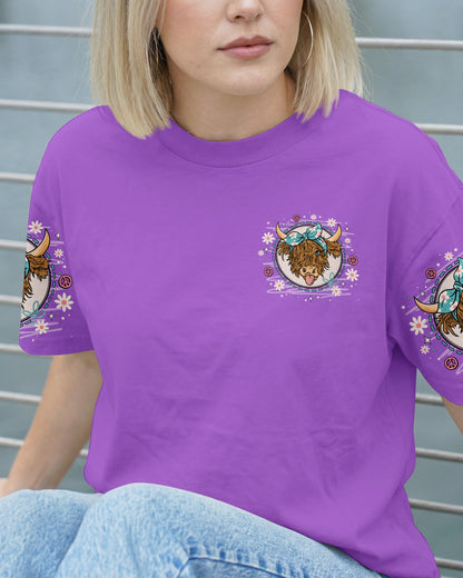 CRAZY HEIFER DOWN THE STREET COW ALL OVER PRINT - TLNO1506261