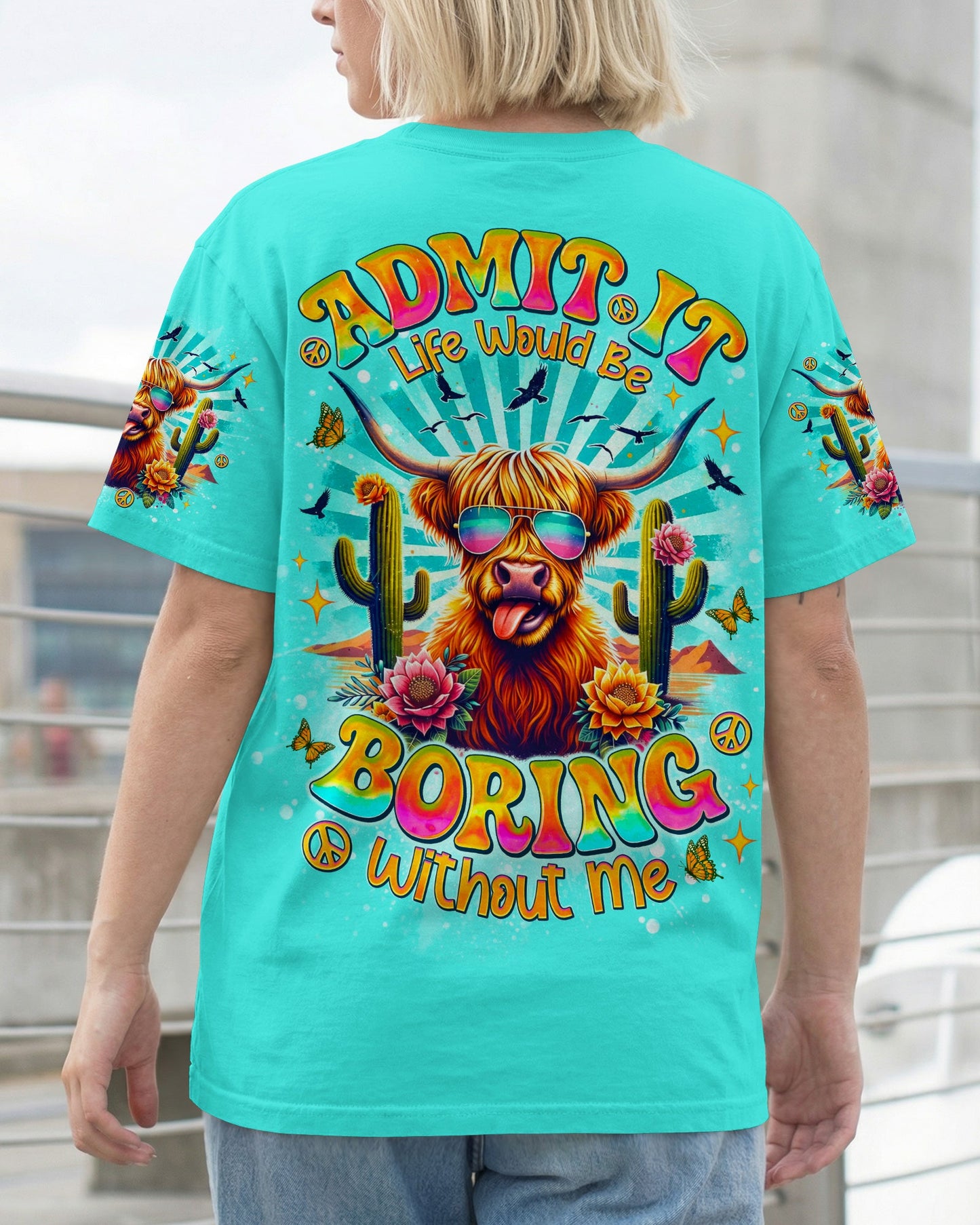 ADMIT IT LIFE WOULD BE BORING COW ALL OVER PRINT   - TLNO0904261