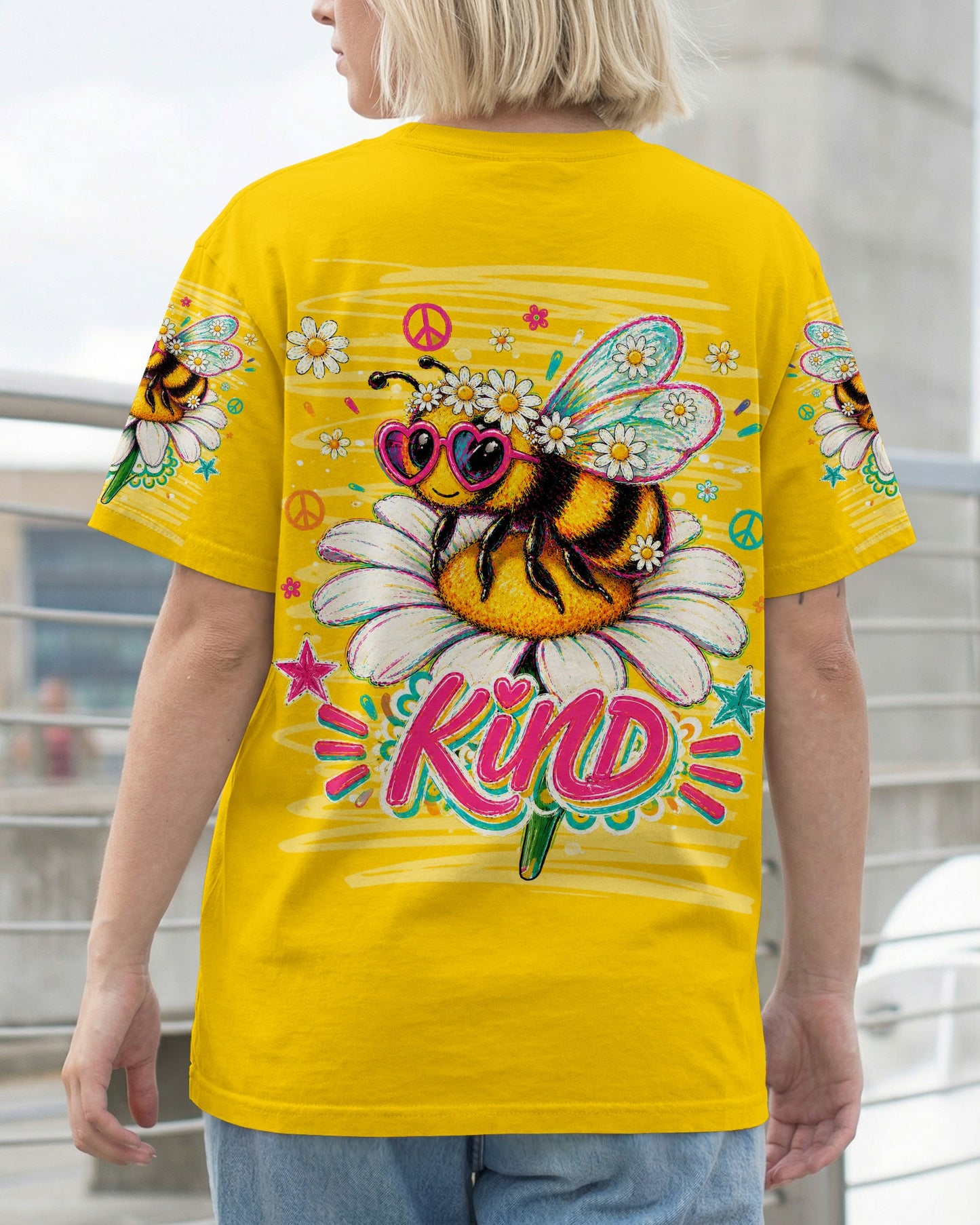BEE KIND DAISIES ALL OVER PRINT  - TLNT0805263