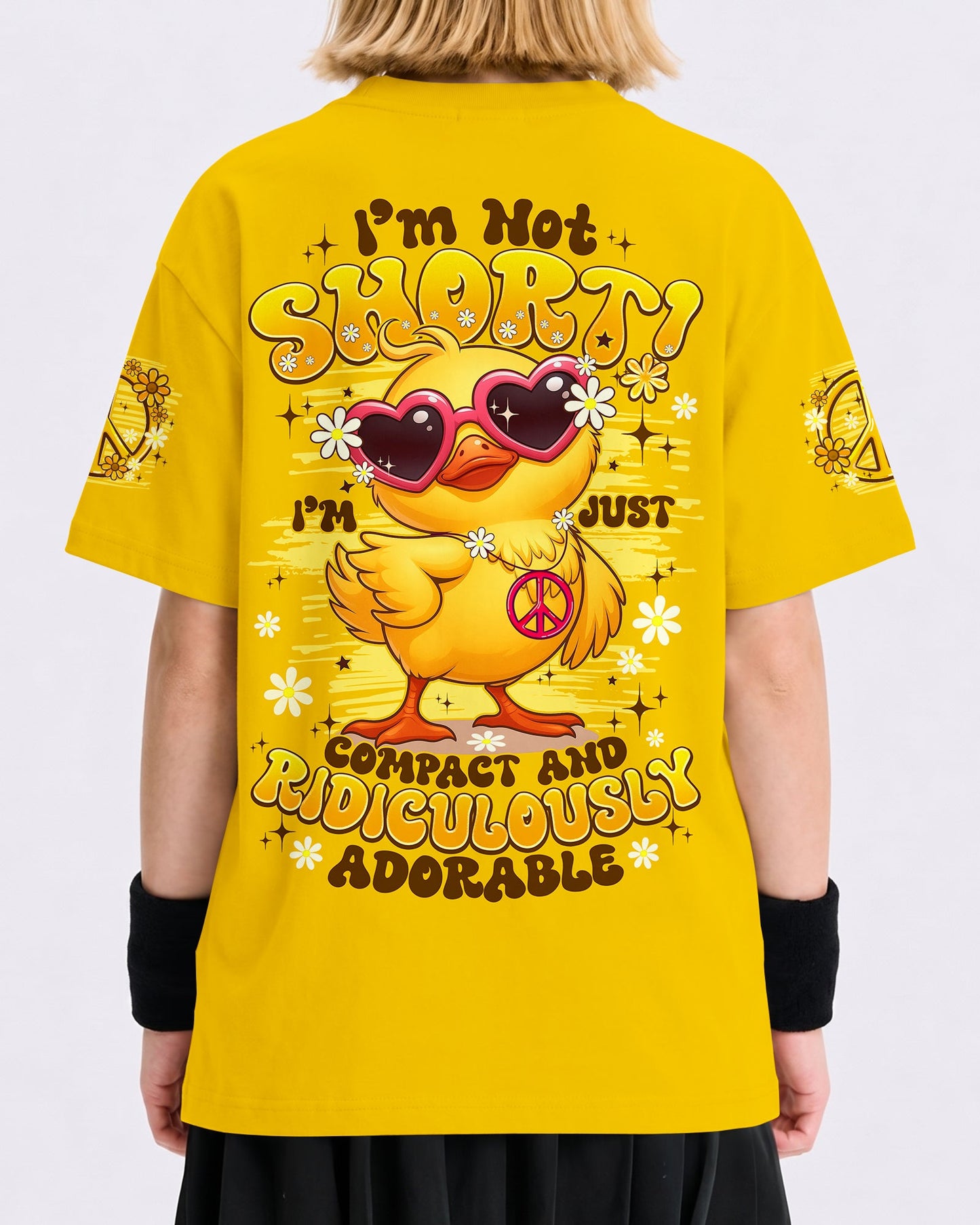 I'M NOT SHORT DUCK HIPPIE KIDS ALL OVER PRINT - TYPQ1206262