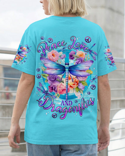 PEACE LOVE AND DRAGONFLIES ALL OVER PRINT - TYPQ2306262