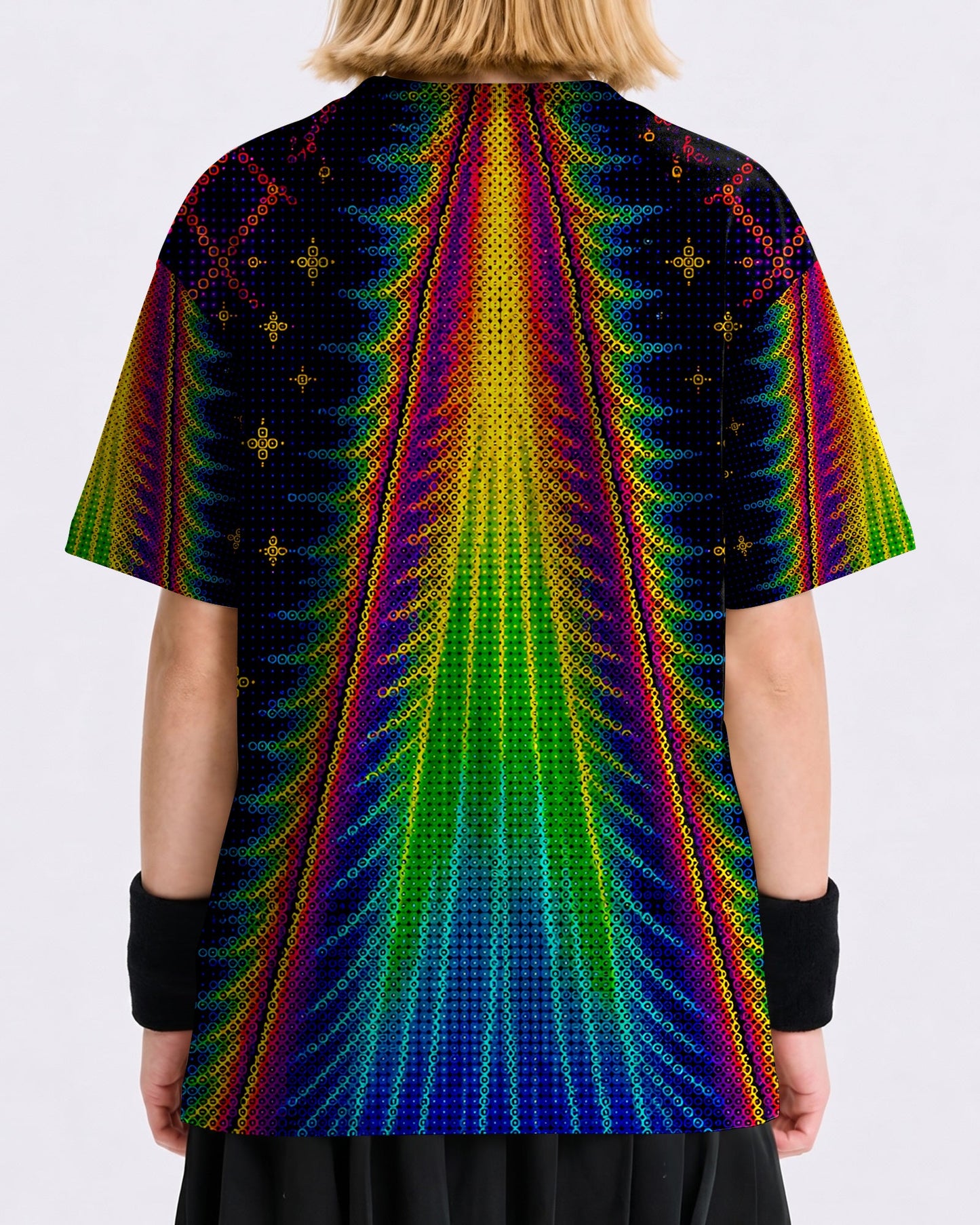 COSMIC CAT ABDUCTION PSYCHEDELIC RAINBOW BEAM  KIDS ALL OVER PRINT - KMTM1006261
