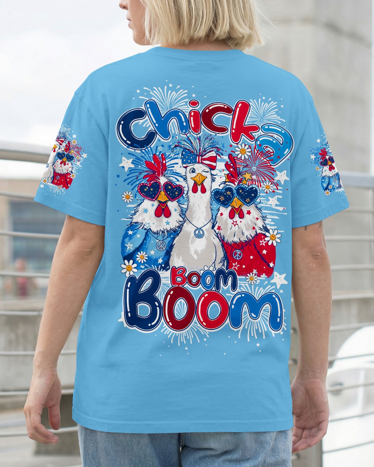 CHICKA BOOM BOOM HIPPIE CHICKEN ALL OVER PRINT - TY2105261