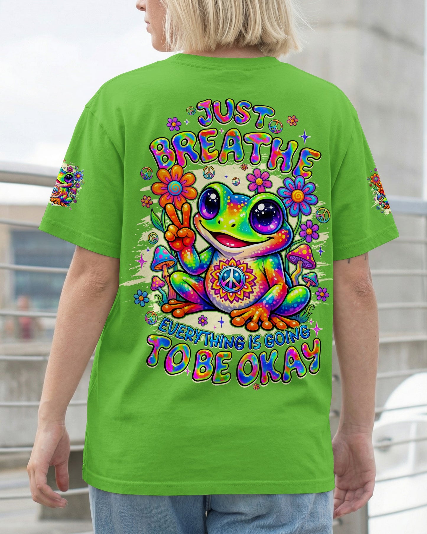 JUST BREATHE FROG ALL OVER PRINT - TYQY1605262