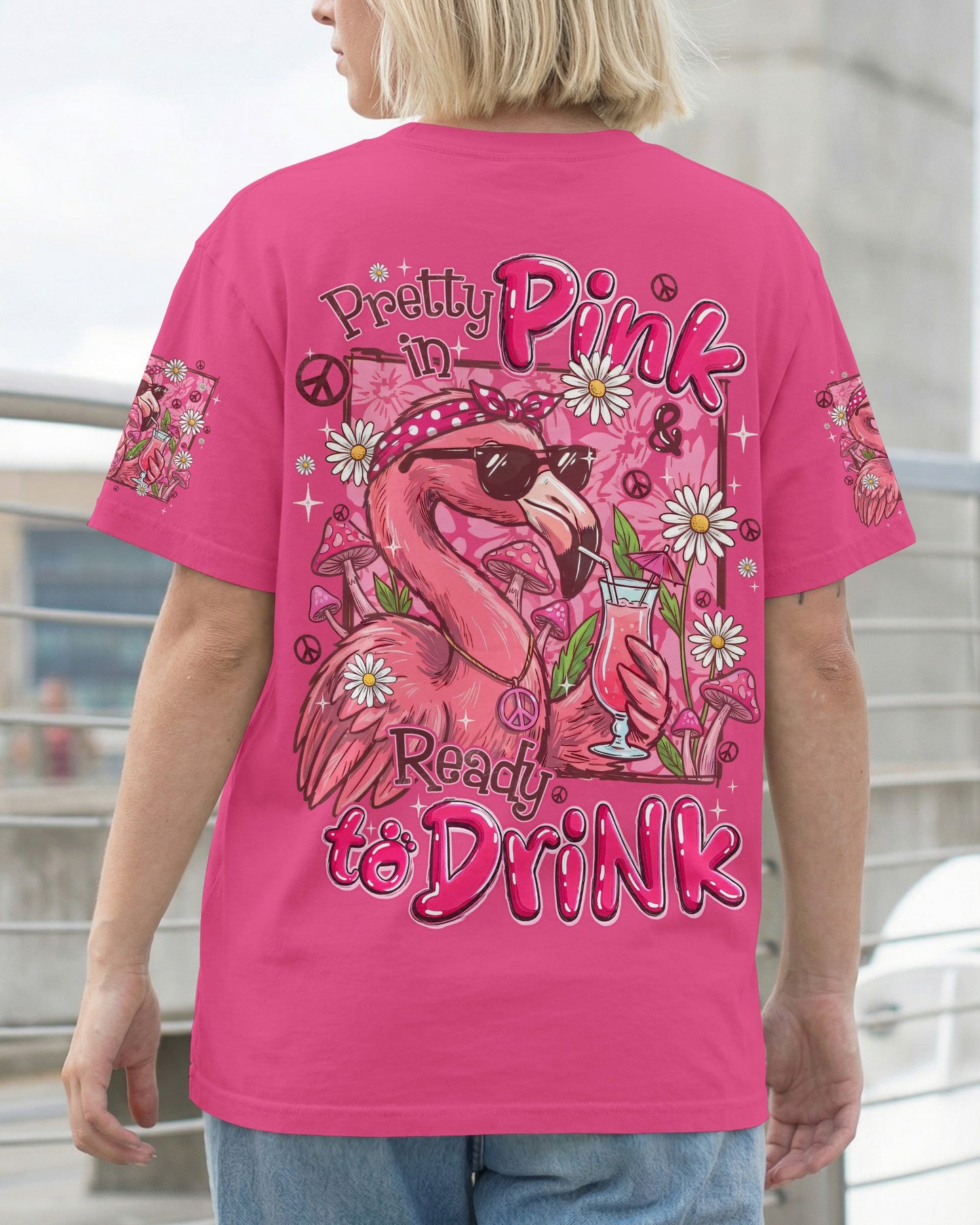 PRETTY IN PINK FLAMINGO ALL OVER PRINT - TYQY2206263