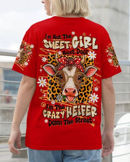 CRAZY HEIFER DOWN THE STREET COW ALL OVER PRINT  - TLTW2306262