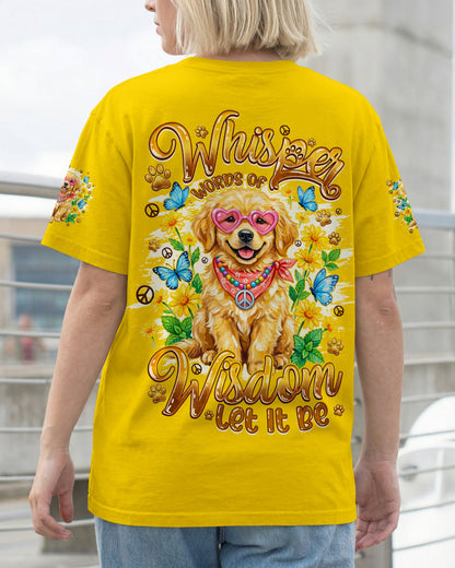 WHISPER WORDS OF WISDOM LET IT BE GOLDEN RETRIEVER PUPPY DOG ALL OVER PRINT - TYQY1105262