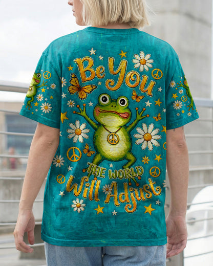 BE YOU THE WORLD WILL ADJUST FROG ALL OVER PRINT  - TLNO2804262