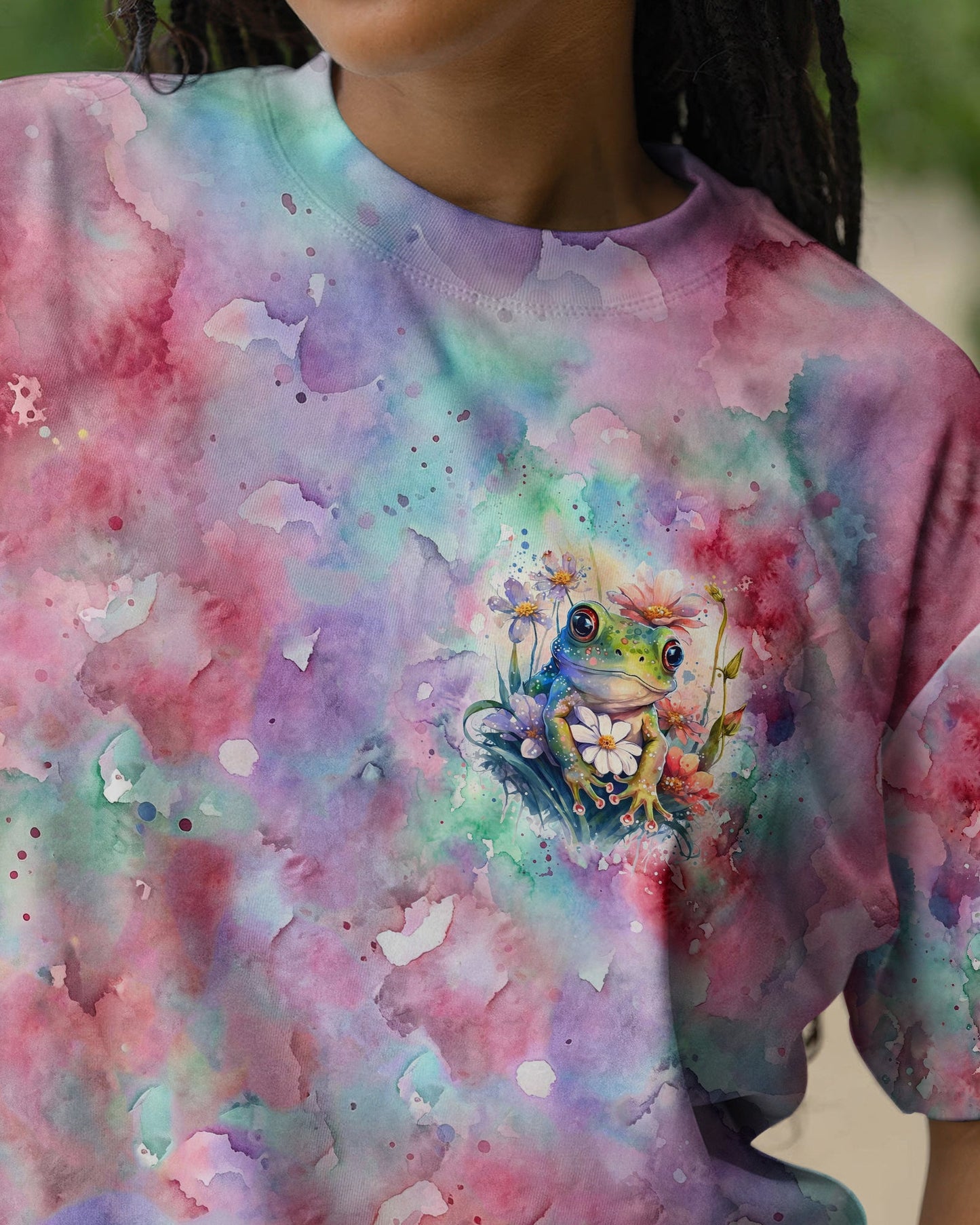 BE YOU THE WORLD WILL ADJUST FROG ALL OVER PRINT - TLHG2605262