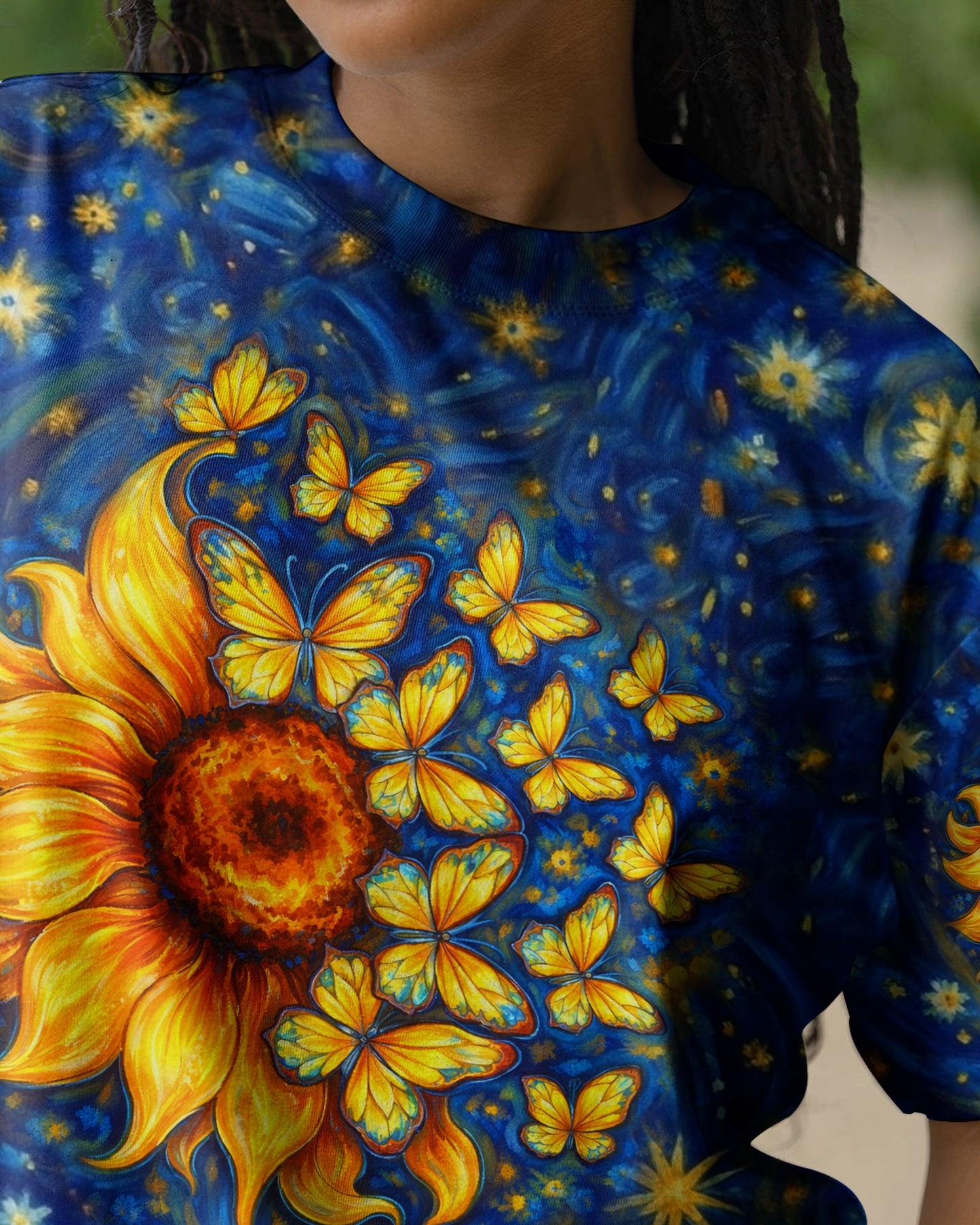 BUTTERFLY SUNFLOWER ALL OVER PRINT - TLHN0907262
