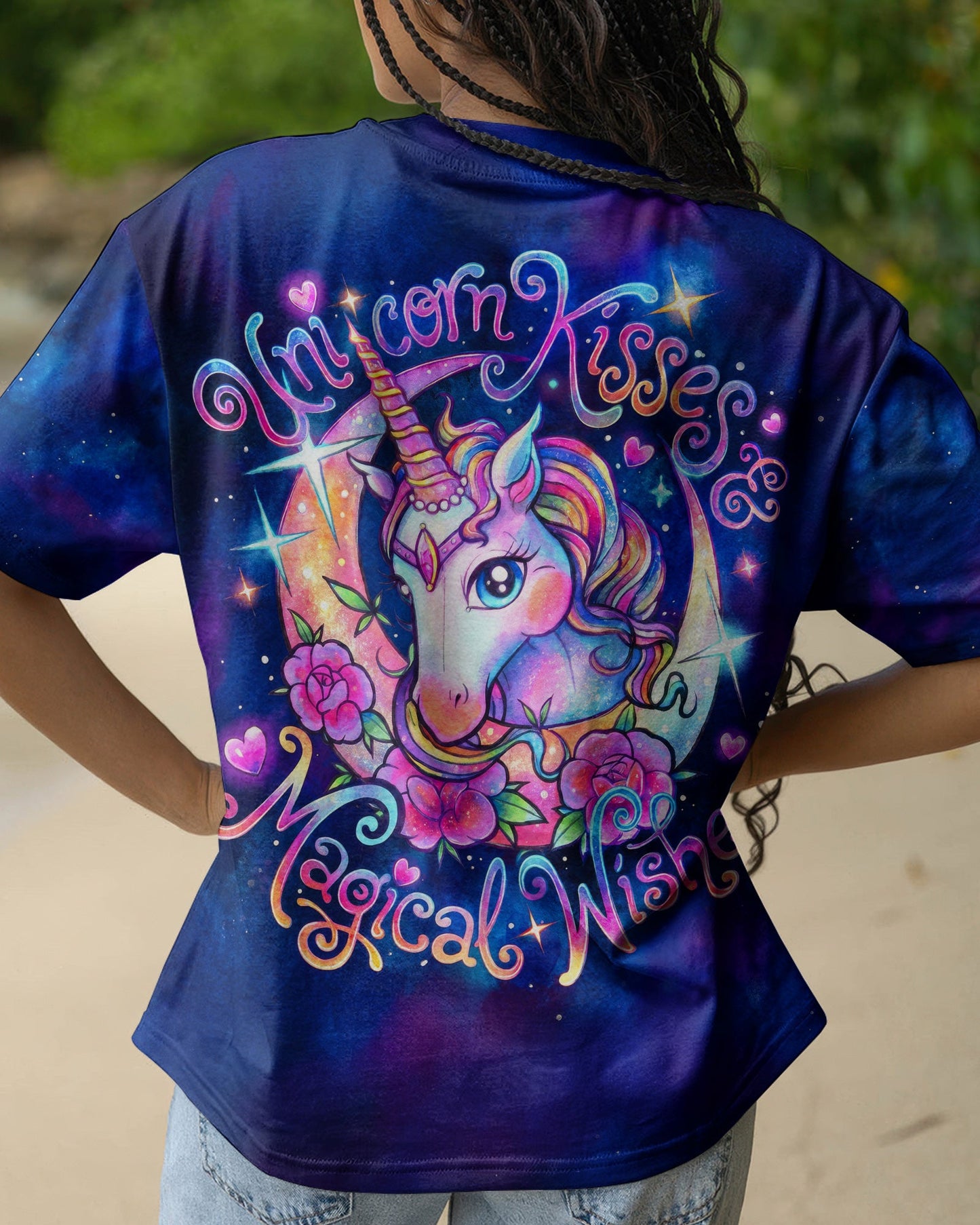 UNICORN KISSES MAGICAL WISHES GALAXY ALL OVER PRINT – KM1604262