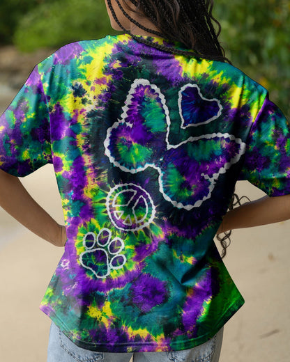 COSMIC BUTTERFLY PEACE LOVE PAW BURST ALL OVER PRINT - TLHG1506261