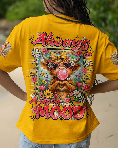 ALWAYS IN A GOOD MOOD COW ALL OVER PRINT - TY2105263