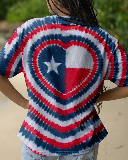 HEART TEXAS STATE RED WHITE & BLUE SWIRL ALL OVER PRINT - TLNO1206262