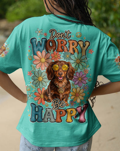 DON'T WORRY BE HAPPY DACHSHUND ALL OVER PRINT - TYQY1004261