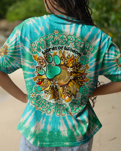 WHISPER WORDS OF WISDOM LET IT BE SUNFLOWER PAW ALL OVER PRINT - TY3005261