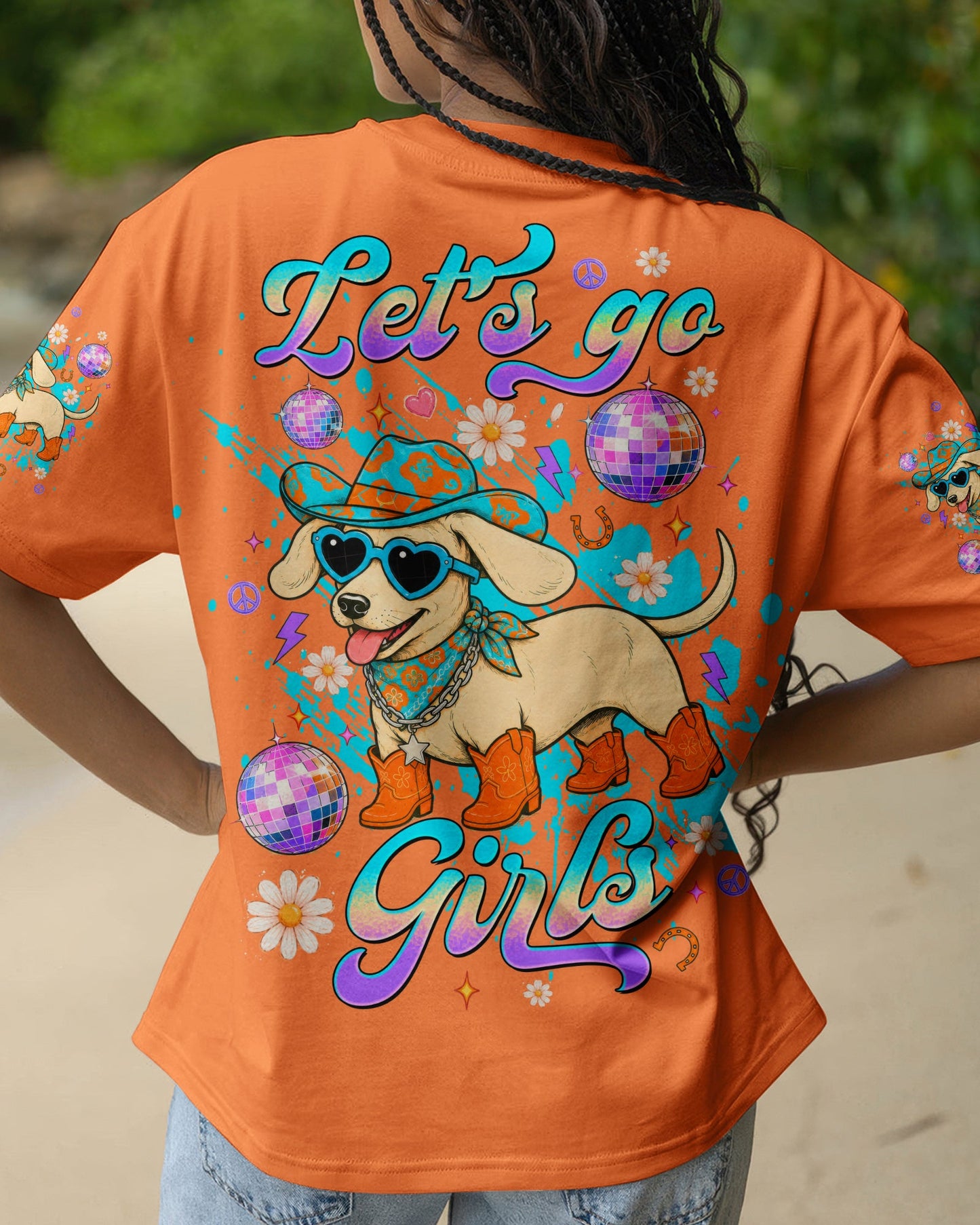 LET'S GO GIRLS DACHSHUND DOG ALL OVER PRINT - TLTW1806265