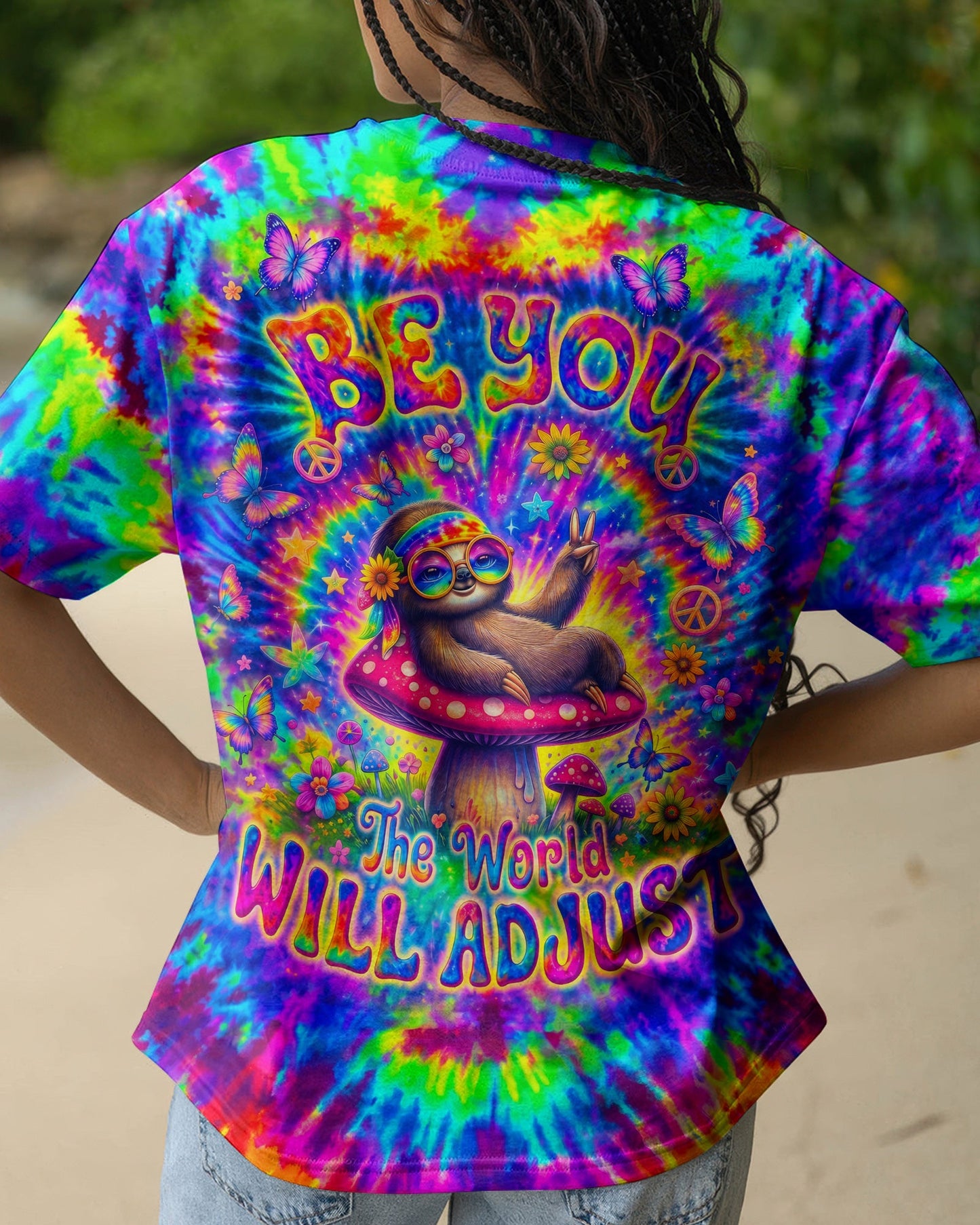 BE YOU HIPPIE SLOTH ALL OVER PRINT - RI0707262