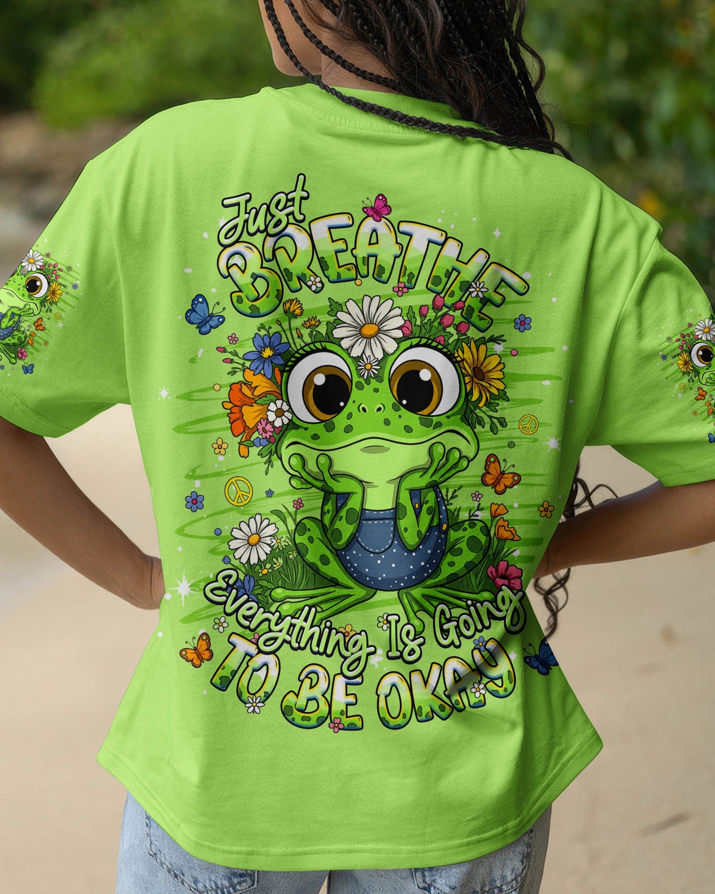 JUST BREATHE FROG ALL OVER PRINT - TLHG2206263