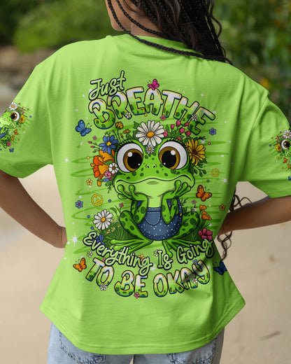 JUST BREATHE FROG ALL OVER PRINT - TLHG2206263