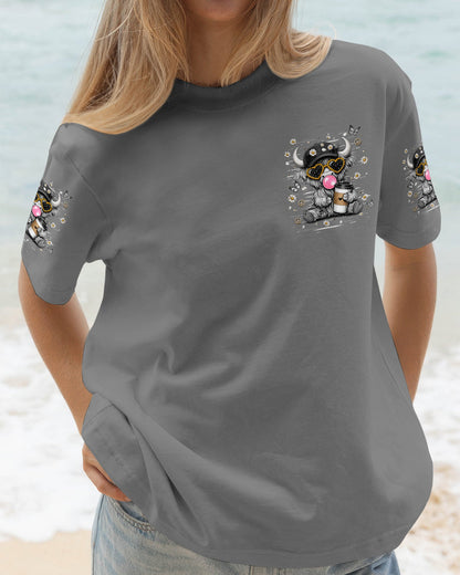 LITTLE BIT A HOT MESS COW ALL OVER PRINT  - TLHN1706264