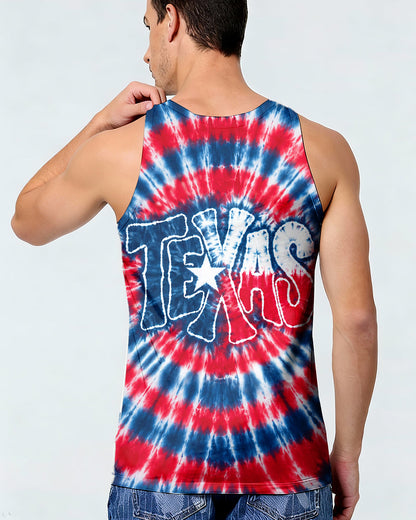 TEXAS RED WHITE & BLUE SWIRL ALL OVER PRINT   - TLHN1206263