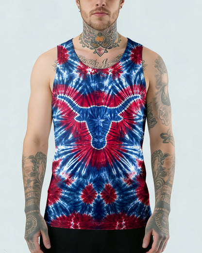 LONGHORN TEXAS STATE RED WHITE & BLUE SWIRL ALL OVER PRINT - TLNT1206261